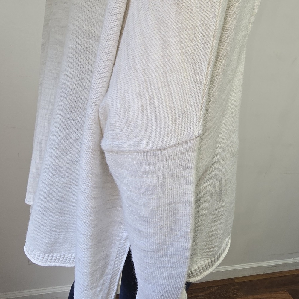 Mersea Womens Catalina V-Neck Travel Sweater One Size Heathered Gray Split Side - Picture 7 of 10